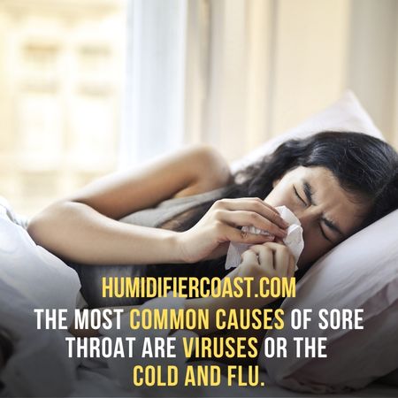 Viruses and colds are the most common causes of a sore throat - Can A Humidifier Cause A Sore Throat?